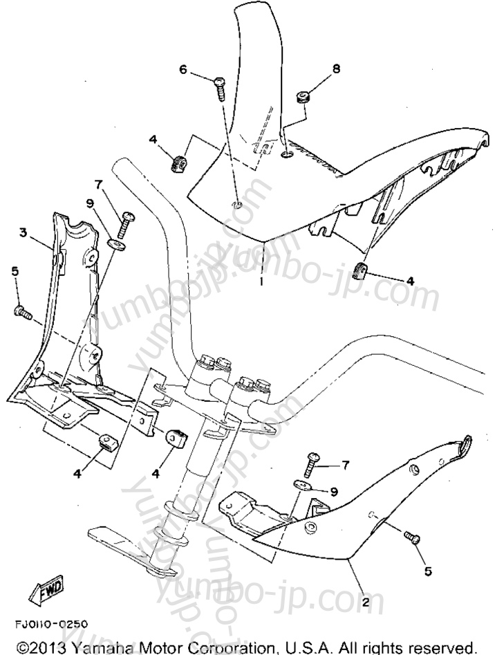 Steering 2 для гидроциклов YAMAHA WAVE RUNNER III (WRA650Q) 1992 г.