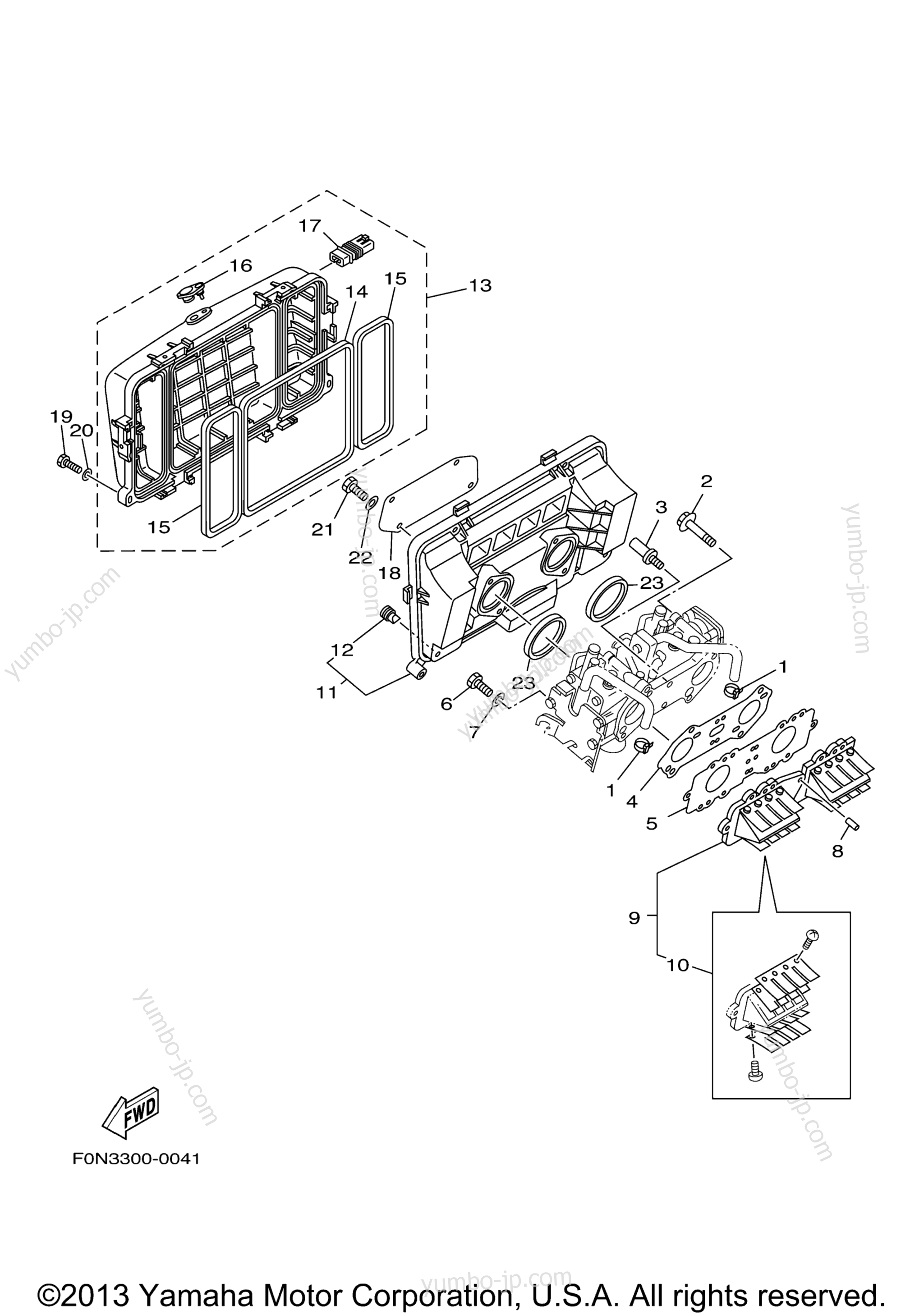 Intake для гидроциклов YAMAHA GP800R (GP800AA) 2002 г.