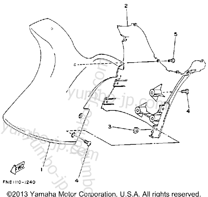 Steering 2 для гидроциклов YAMAHA WAVE RUNNER VXR (WRB650R) 1993 г.