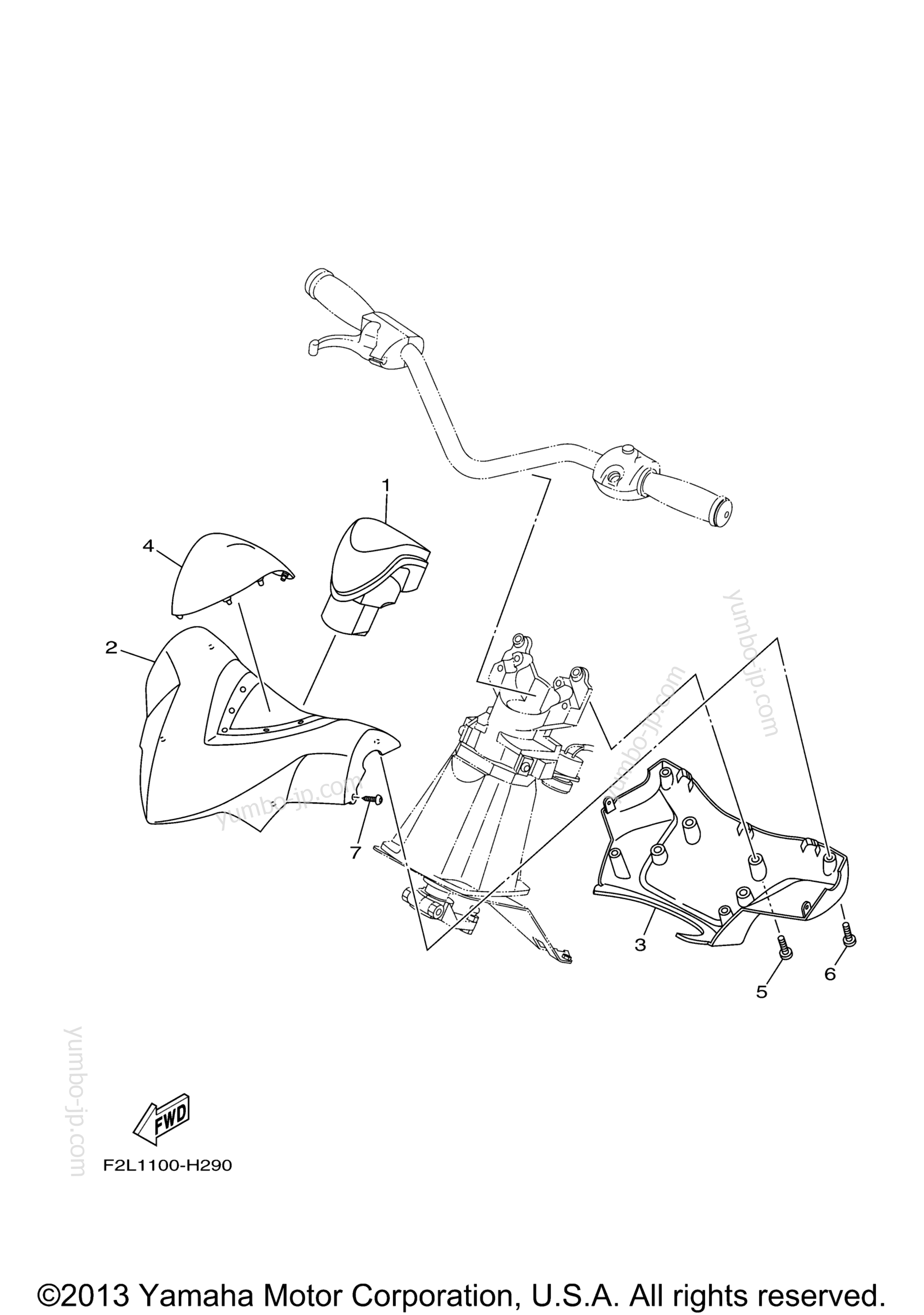 Steering 2 for watercrafts YAMAHA VXS (VX1800K) 2011 year