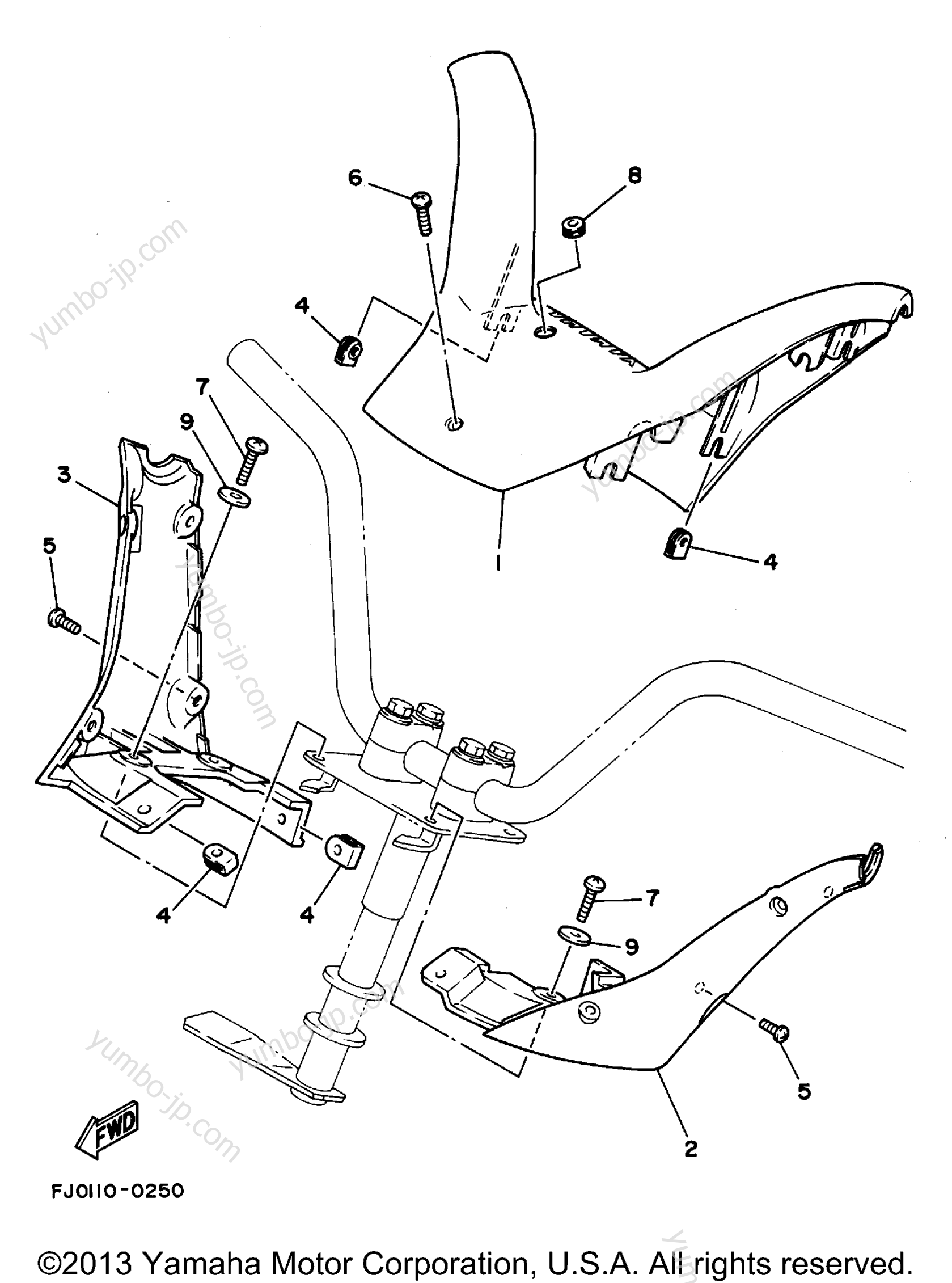 Steering 2 для гидроциклов YAMAHA WAVE RUNNER III GP (WRA700S) 1994 г.