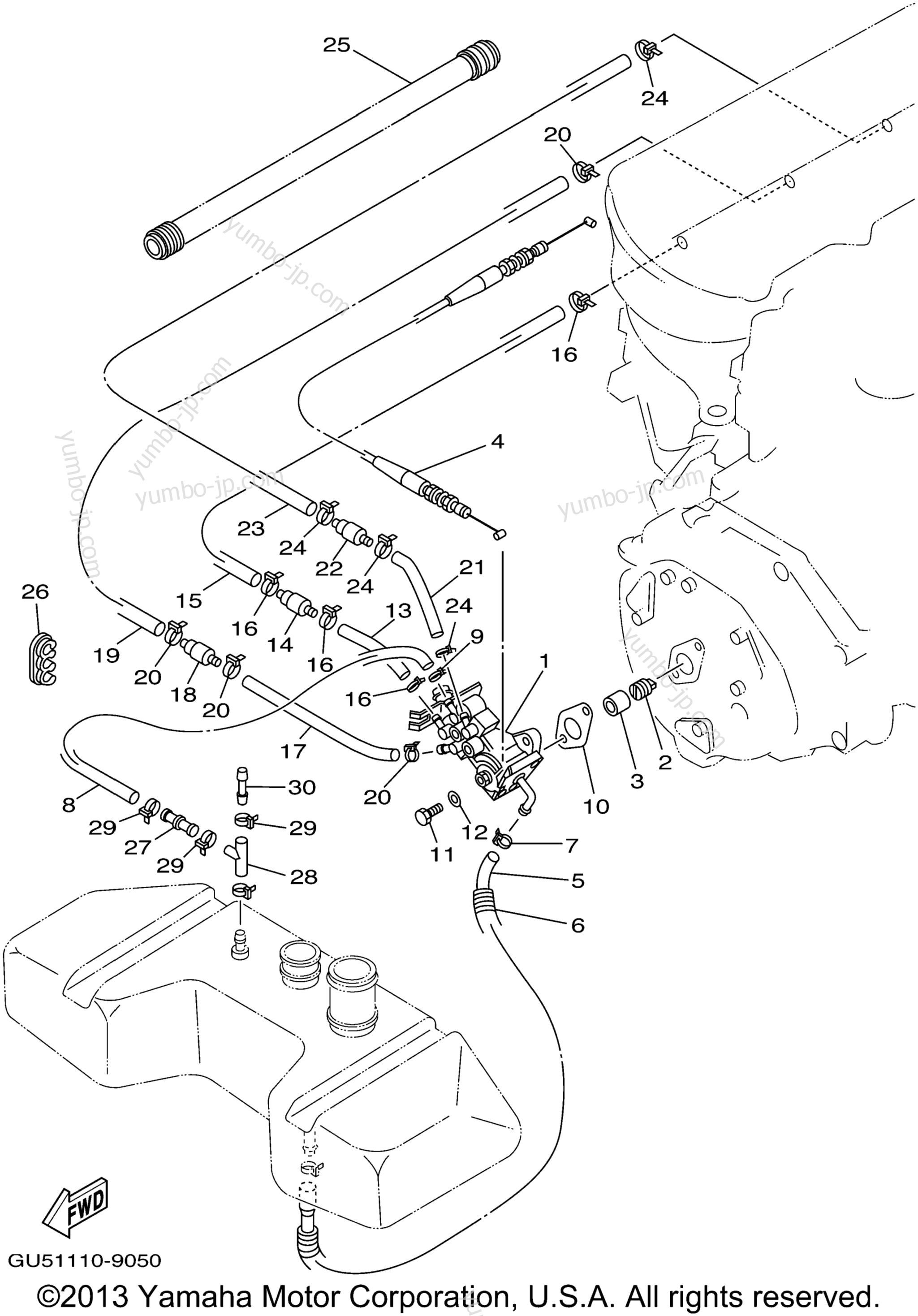 Масляный насос для гидроциклов YAMAHA WAVE RUNNER SUV1200 (SV1200X) 1999 г.
