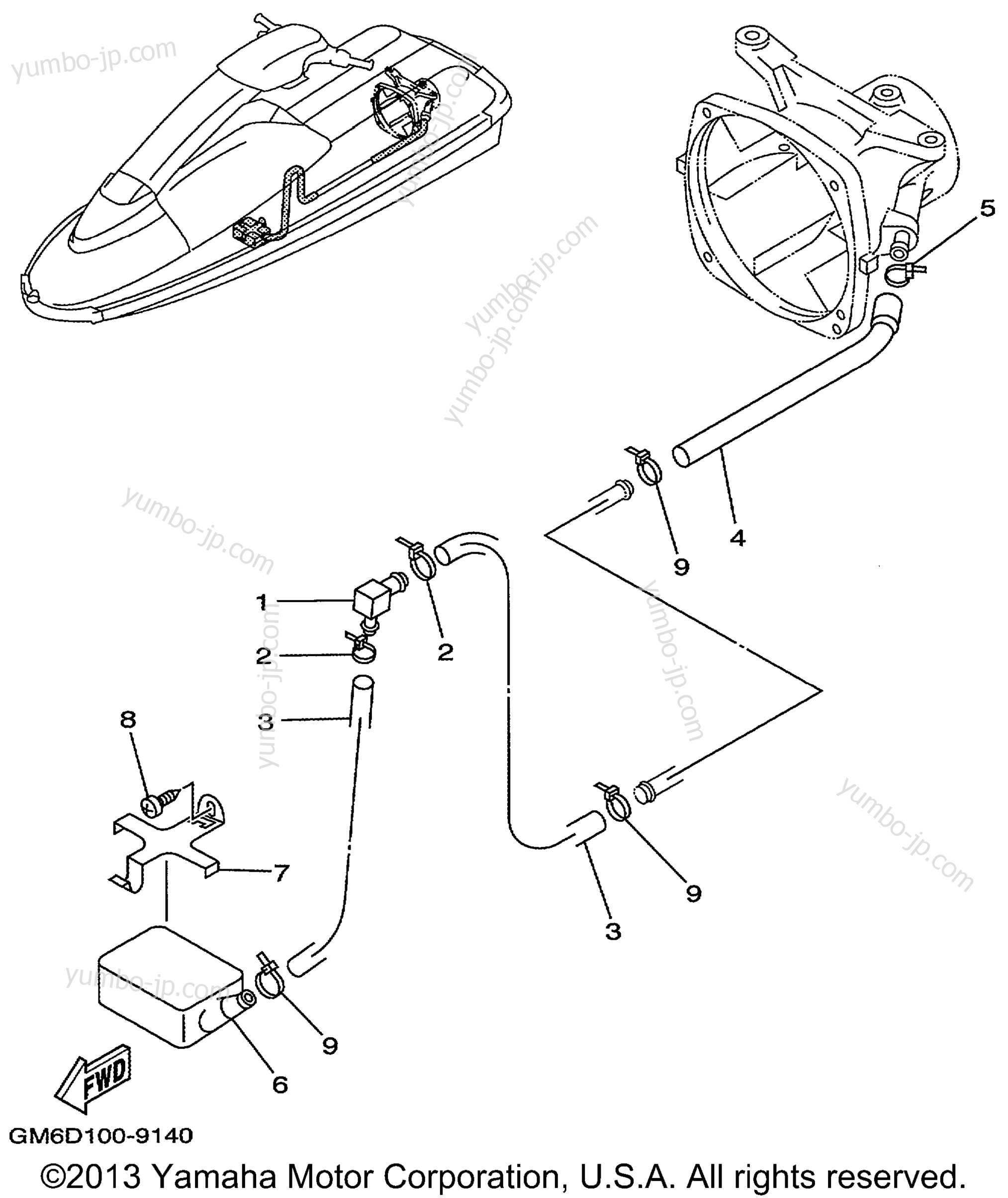 Hull Deck для гидроциклов YAMAHA SUPER JET (SJ700AX) 1999 г.